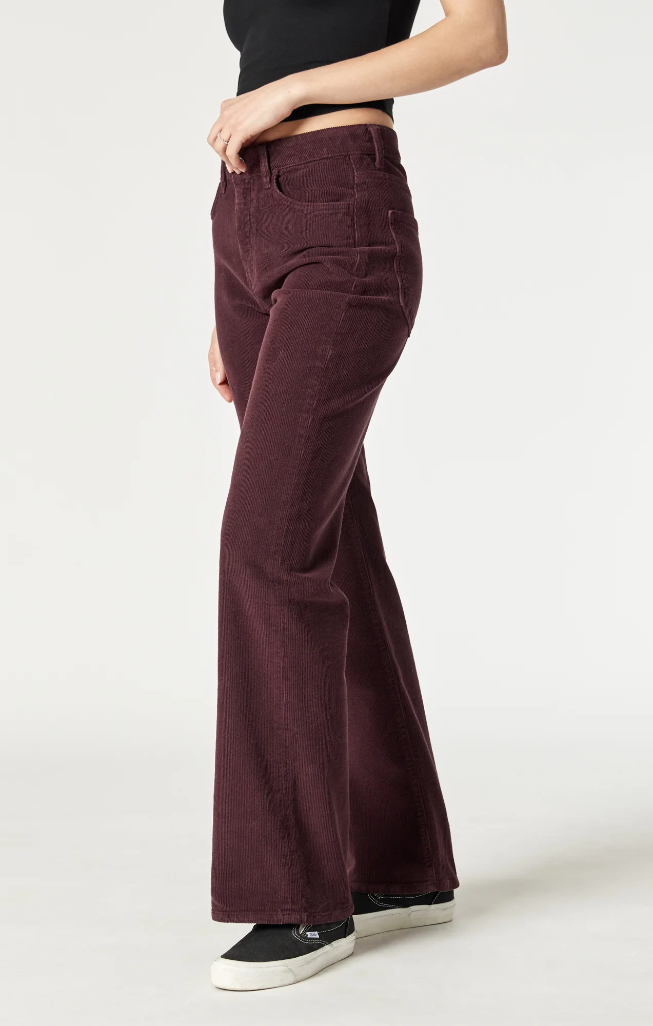 VICTORIA WIDE LEG IN MAHOGANY CORD - Image 3