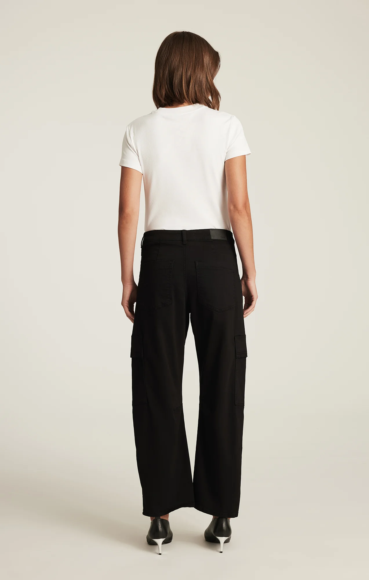 VINNIE BARREL CARGO IN BLACK CASUAL TWILL - Image 4