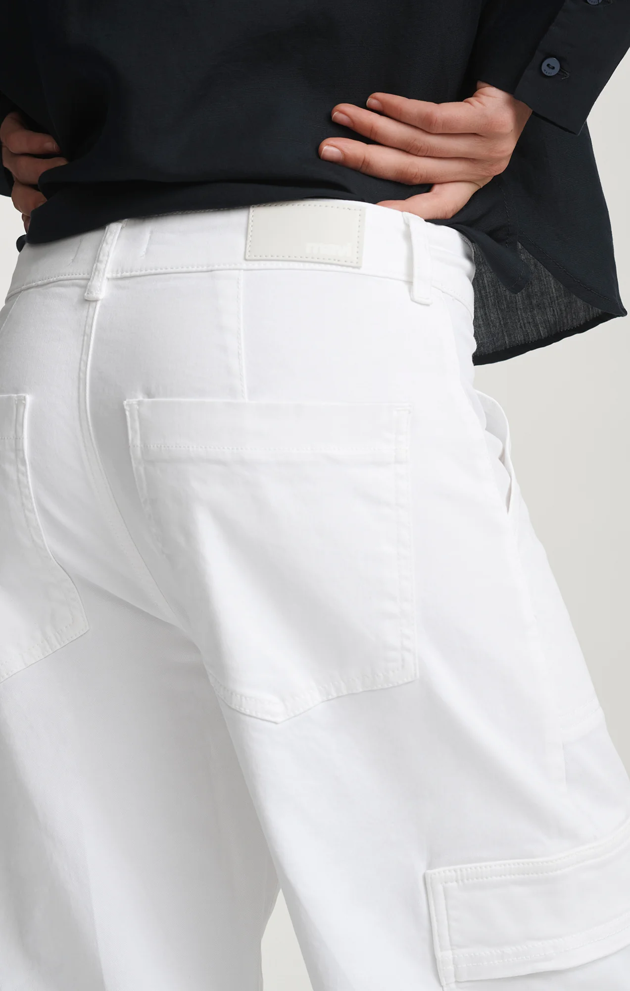 VINNIE BARREL CARGO IN WHITE CASUAL TWILL - Image 3