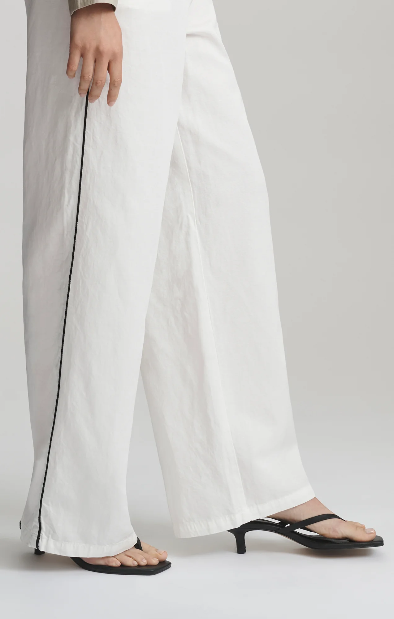 WIDE LEG TENCEL™ PANTS IN COCONUT MILK - Image 6