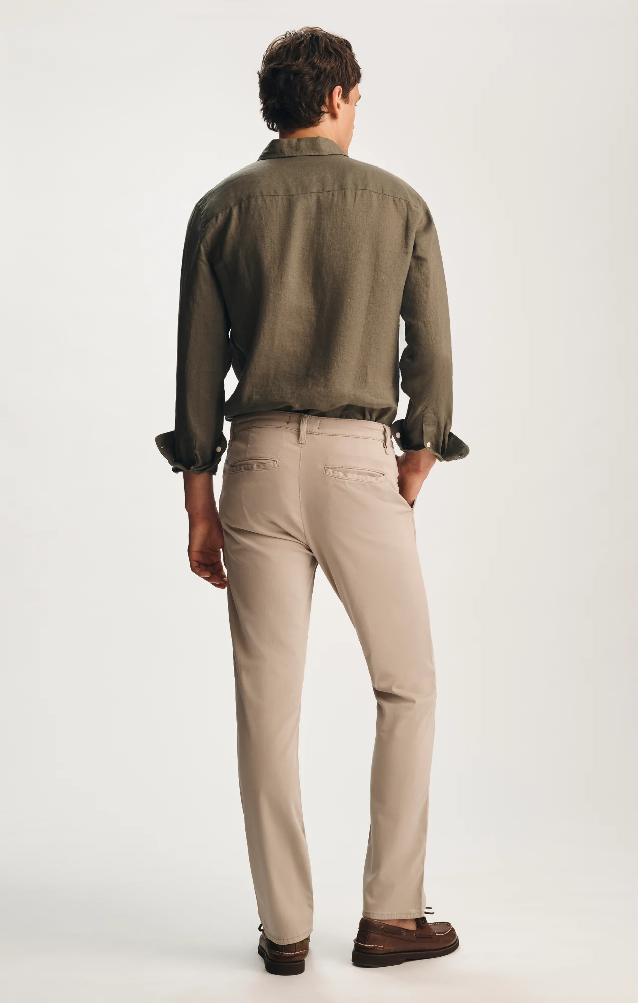 WILL PLEATED STRAIGHT CHINO IN NATURE CITY - Image 3