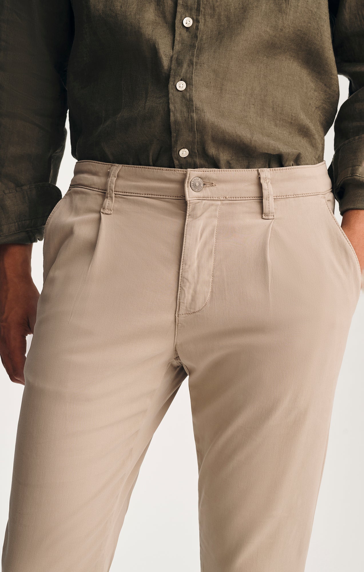 WILL PLEATED STRAIGHT CHINO IN NATURE CITY - Image 5