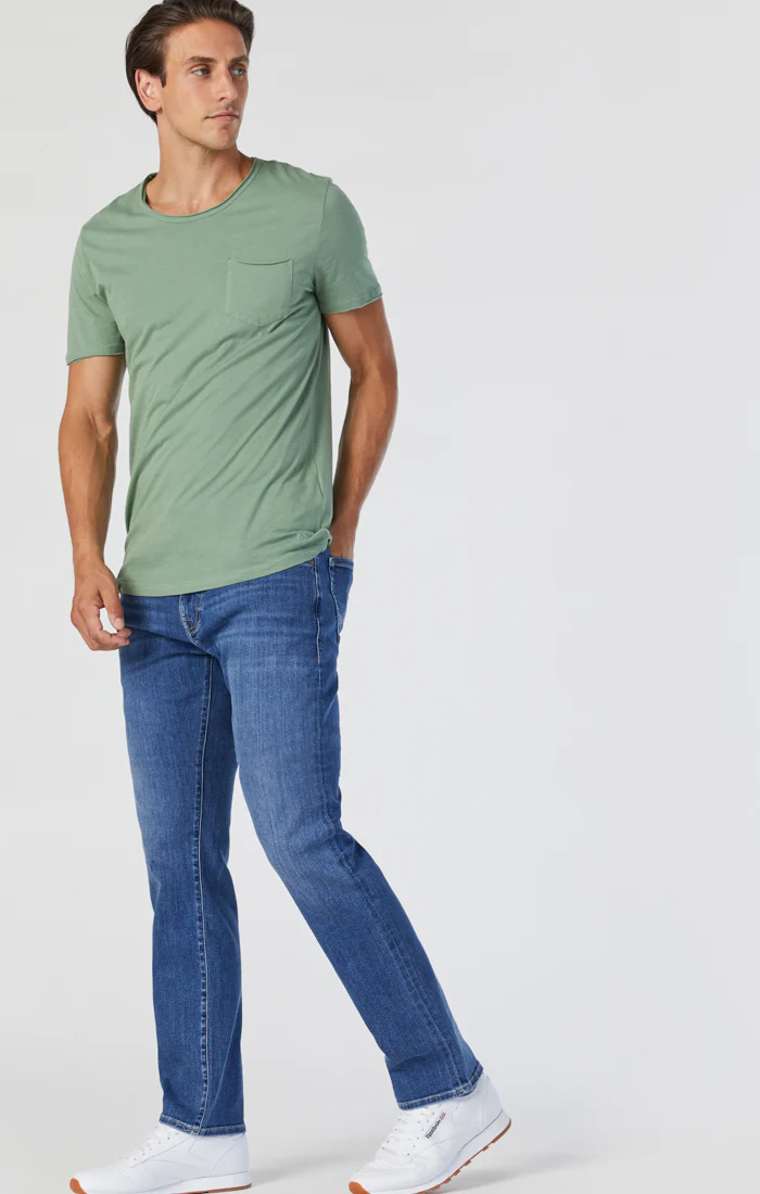 ZACH STRAIGHT LEG IN MID INDIGO BRUSHED WILLIAMSBURG - Image 3